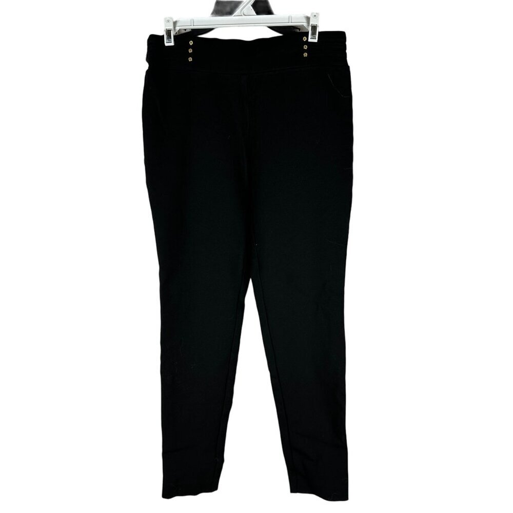 Anne Klein Black Stretch Pants Size S Viscose Nylon & Elastane Blend